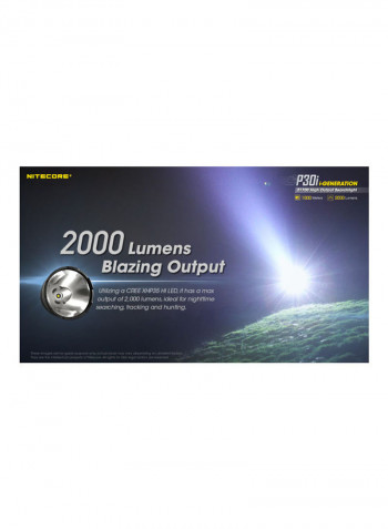 P30i 2000 Lumen Long Throw Rechargeable Flashlight White