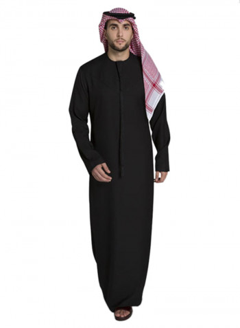 Arabi Thobe Kandora Black