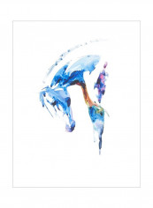 Decorative Canvas Print Blue/Pink 80x90x3.5centimeter