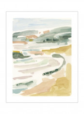 Golden Coast II Poster Beige/Grey/White 80x90x3.5centimeter