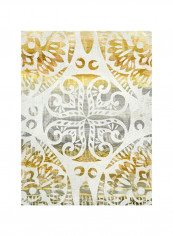 Tapestry Rosette I Wall Poster Beige/Yellow/Grey 80x90x3.5centimeter