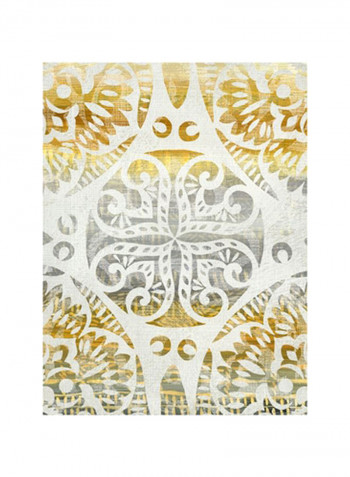 Tapestry Rosette I Wall Poster Beige/Yellow/Grey 80x90x3.5centimeter