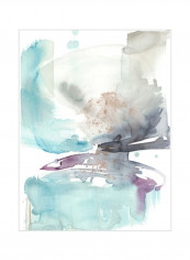Coastline Bloom I Wall Poster Blue/Grey/Purple 80x3.5x90centimeter