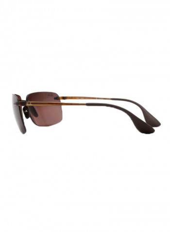 Men's Casual Rectangular Sunglasses - Lens Size: 60 mm