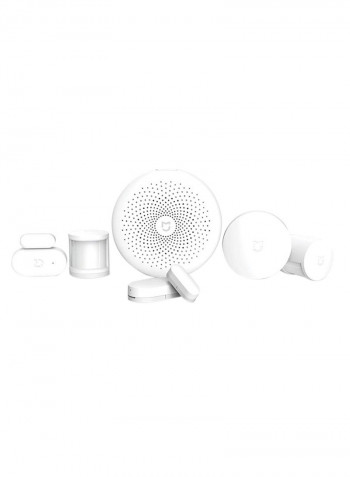 8-Piece Smart Sensor Alarm Set White 15inch