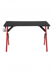 Gaming Computer Desk With LED Lights Red/Black 120x60x73cm