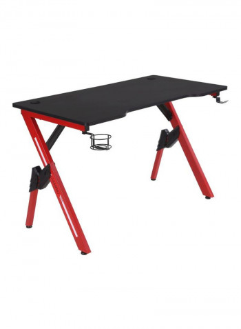 Gaming Computer Desk With LED Lights Red/Black 120x60x73cm