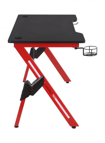 Gaming Computer Desk With LED Lights Red/Black 120x60x73cm
