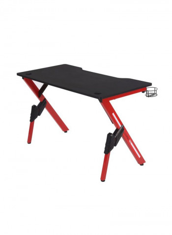 Gaming Computer Desk With LED Lights Red/Black 120x60x73cm