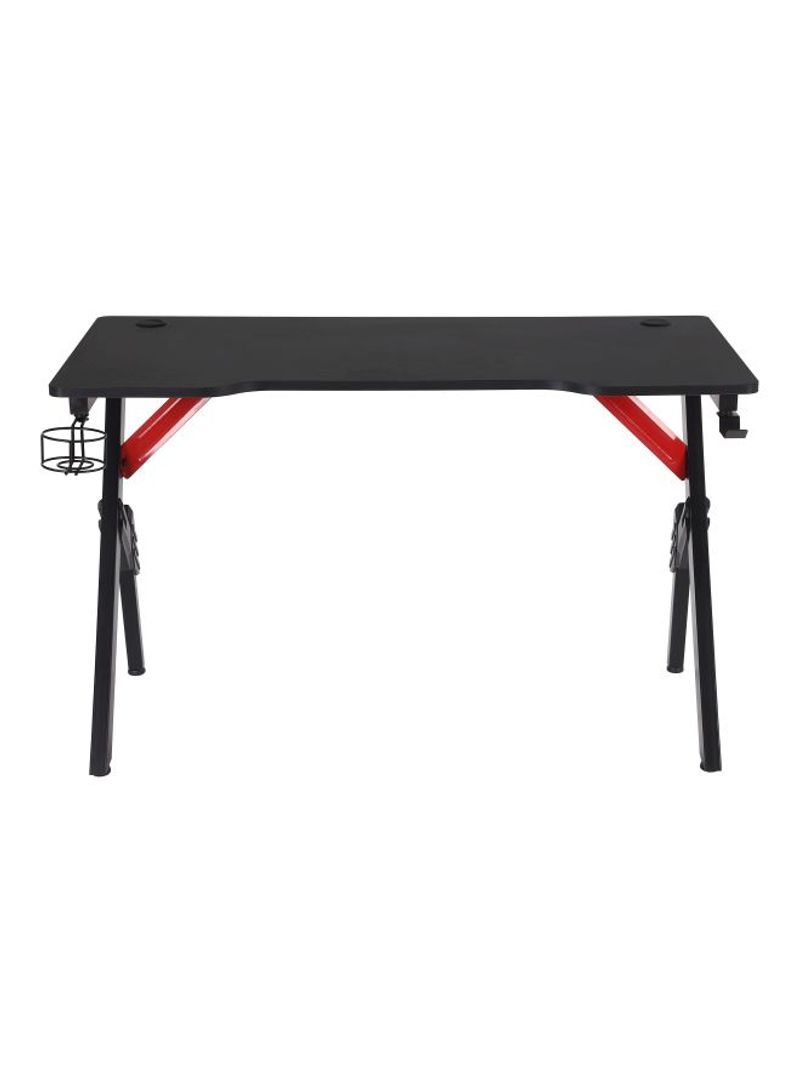 Gaming Computer Desk With LED Lights Black/Red 120x60x73cm