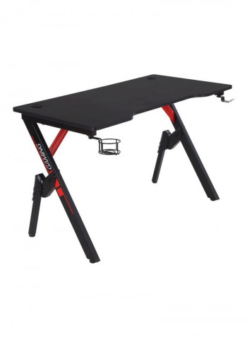 Gaming Computer Desk With LED Lights Black/Red 120x60x73cm