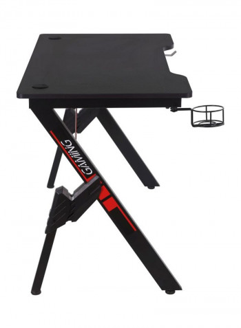 Gaming Computer Desk With LED Lights Black/Red 120x60x73cm