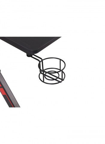 Gaming Computer Desk With LED Lights Black/Red 120x60x73cm