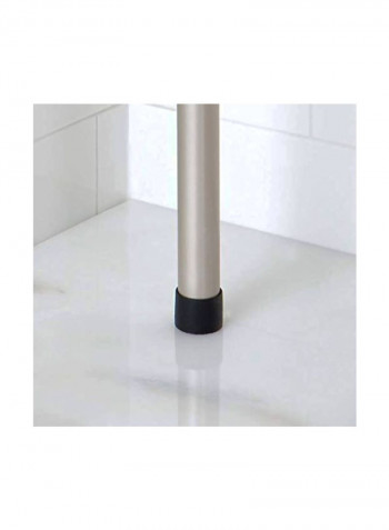 Four Tier Tension Pole Caddy Silver 9x9x9.5inch