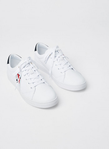 Monogram Leather Sneakers White