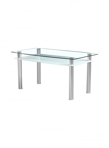 Memphis 6-Seater Dining Table Silver
