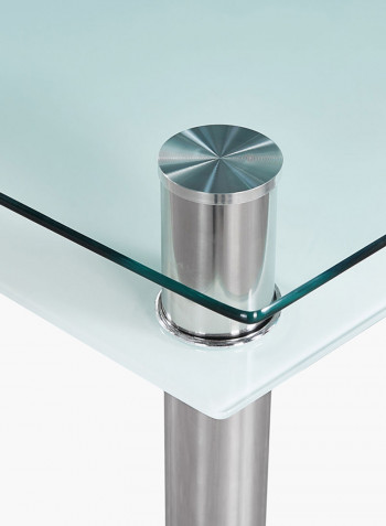 Memphis 6-Seater Dining Table Silver