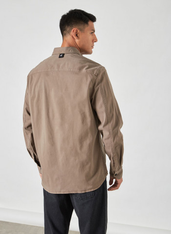 Logo Regular Fit T-Shirt Taupe