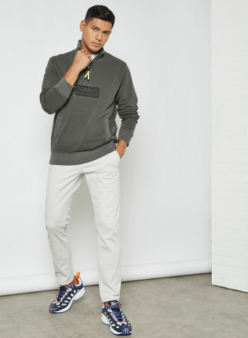 Organic Cotton Logo Sweatshirt Grey