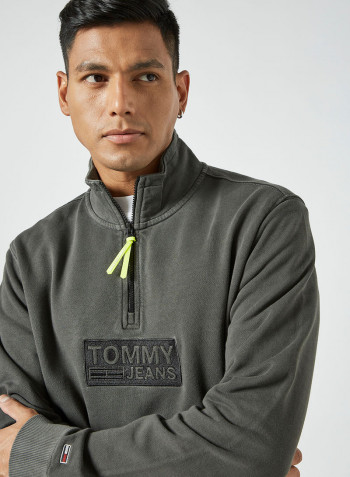 Organic Cotton Logo Sweatshirt Grey
