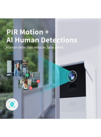 HMB1 Video Doorbell Camera Wireless, 1080P WiFi Smart Doorbell With Chime For Home Security, PIR Motion Detection, Two-Way Talk, Night Vision, Waterproof, App Remote Control, Cloud Service