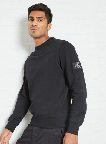 Monogram Badge Sweatshirt Black