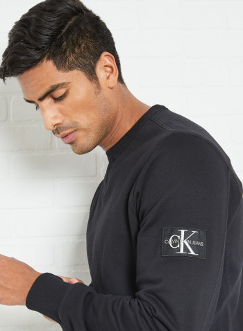 Monogram Badge Sweatshirt Black