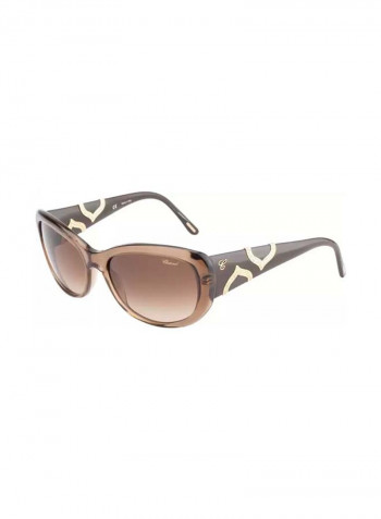Women's Rectangular Sunglasses with Stone - Lens Size: 56 mm