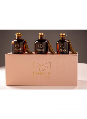 3-Piece Bedouin Collection Gift Box Brown 16.5x8cm