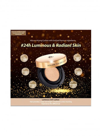 Volume Tox LED Face Cushion SPF 50+  PA+++ Aura Beige