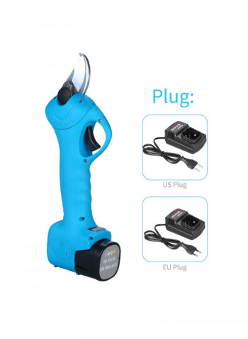 Professional Cordless Electric Pruning Shears Kit Blue 30centimeter