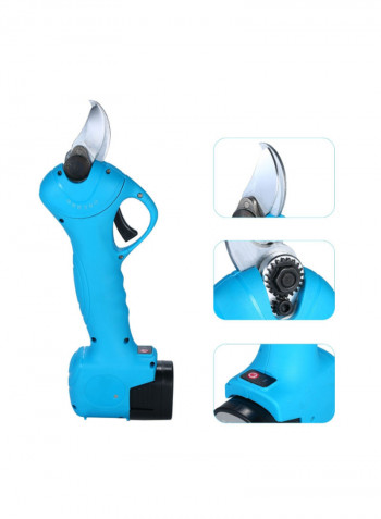 Professional Cordless Electric Pruning Shears Kit Blue 30centimeter