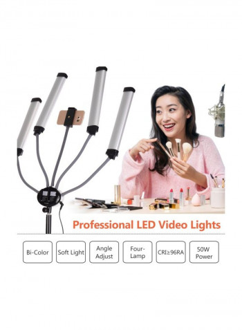 FX-800II Four-Arm LED Video Lamp Black/Grey/White
