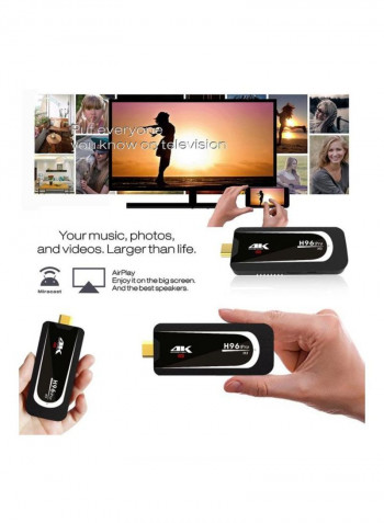 4K Smart TV Dongle Stick Black