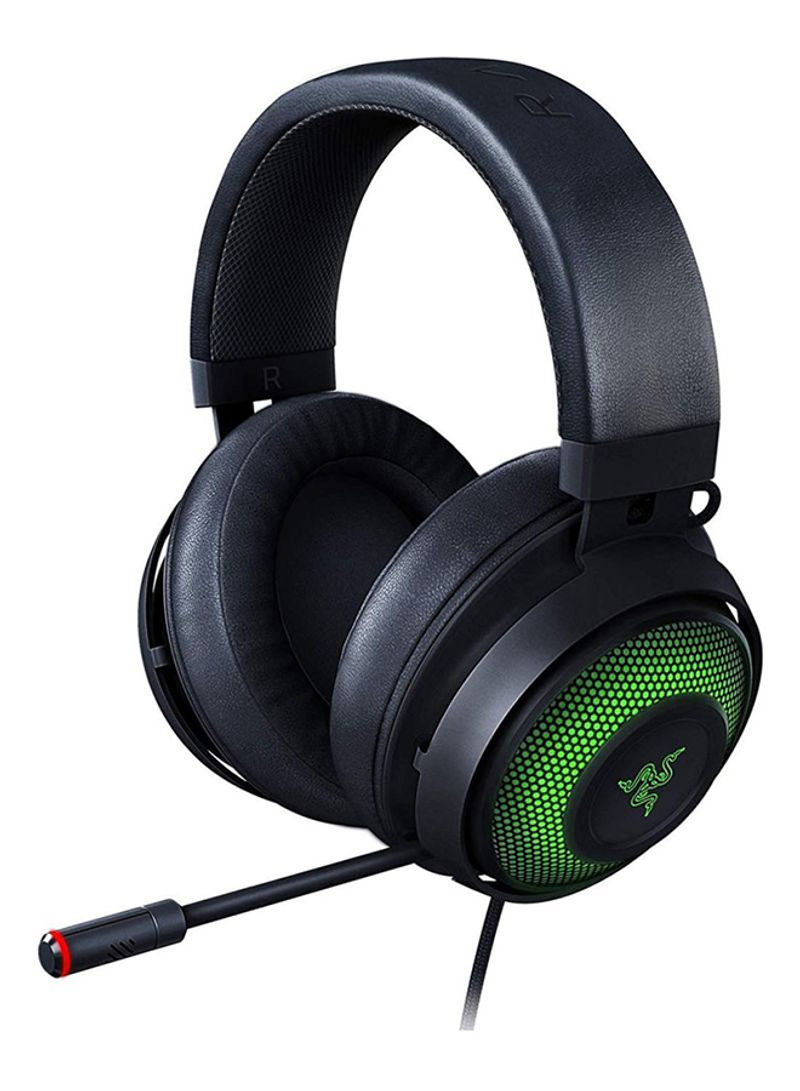 Ultimate RGB USB Over-Ear Gaming Headset Black/Green