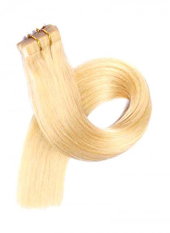 20-Piece Tape On Straight Hair Extension Honey Blonde 24inch