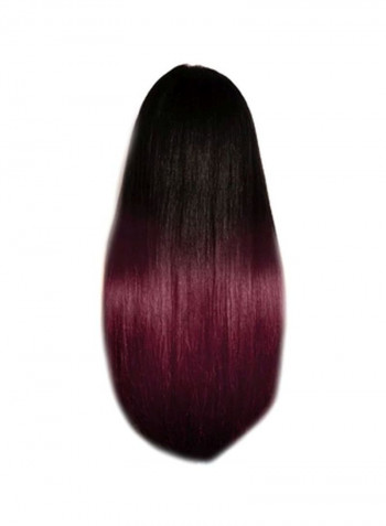 Long Straight Hair Extension 1B/Burgundy 18inch