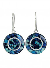 925 Sterling Silver Round Cluster Earrings