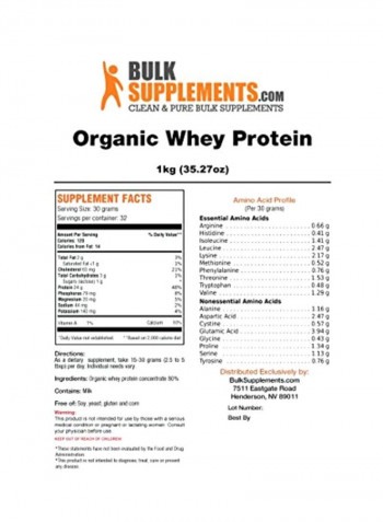 Organic Whey Protein