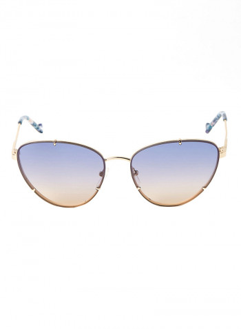 Women's 5 PC Screw Mount Metal Oval Sunglasses - Lens Size: 59 mm