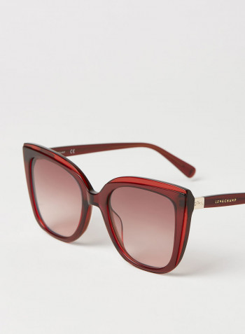 Women's Full Rim Acetate Modified Rectangle Sunglasses - Lens Size: 53 mm