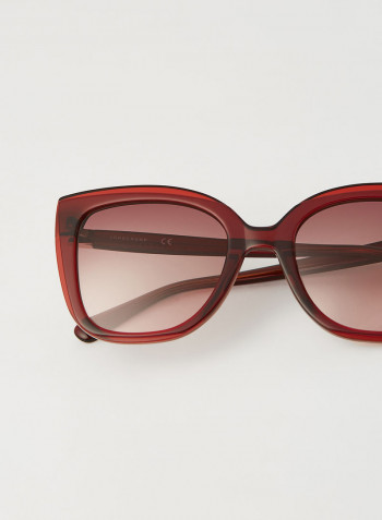 Women's Full Rim Acetate Modified Rectangle Sunglasses - Lens Size: 53 mm