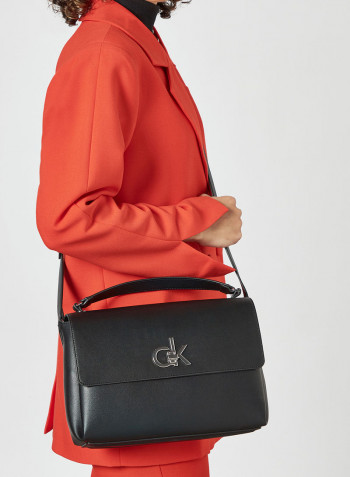 Logo Monogram Crossbody Bag Ck Black