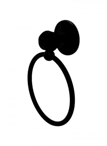 Wall Mounted Towel Ring Black 6x3.5x7.5inch