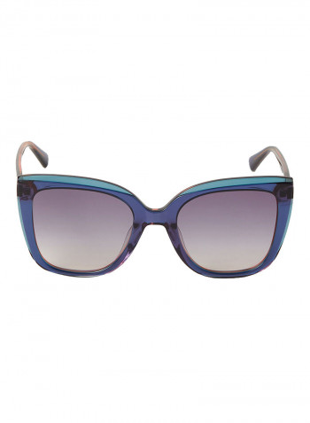 Women's Full Rim Acetate Modified Rectangle Sunglasses - Lens Size: 53 mm