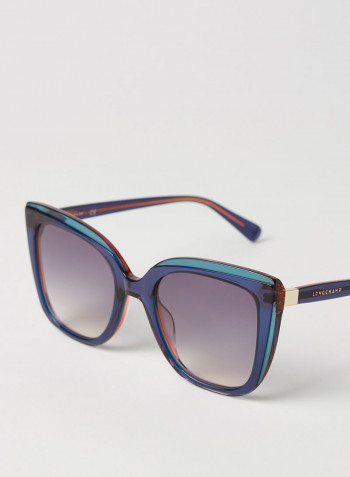Women's Full Rim Acetate Modified Rectangle Sunglasses - Lens Size: 53 mm