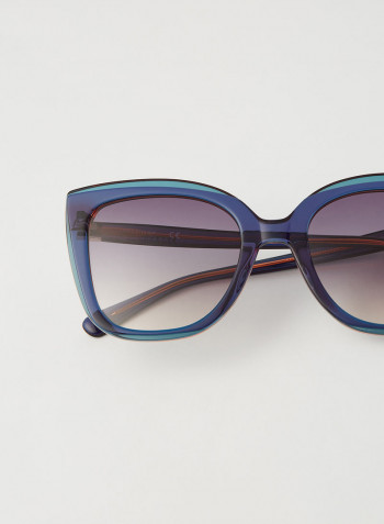 Women's Full Rim Acetate Modified Rectangle Sunglasses - Lens Size: 53 mm