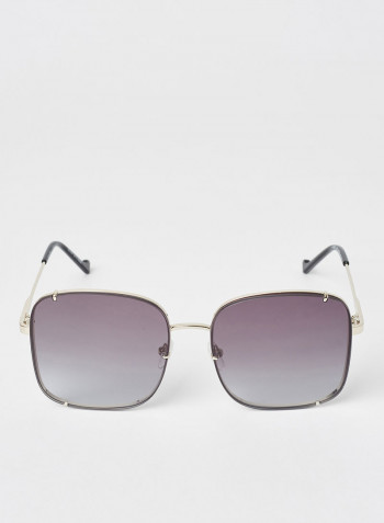 Women's Full Rim Metal Square Sunglasses - Lens Size: 58 mm