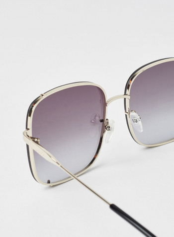 Women's Full Rim Metal Square Sunglasses - Lens Size: 58 mm