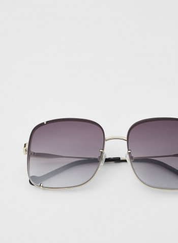 Women's Full Rim Metal Square Sunglasses - Lens Size: 58 mm